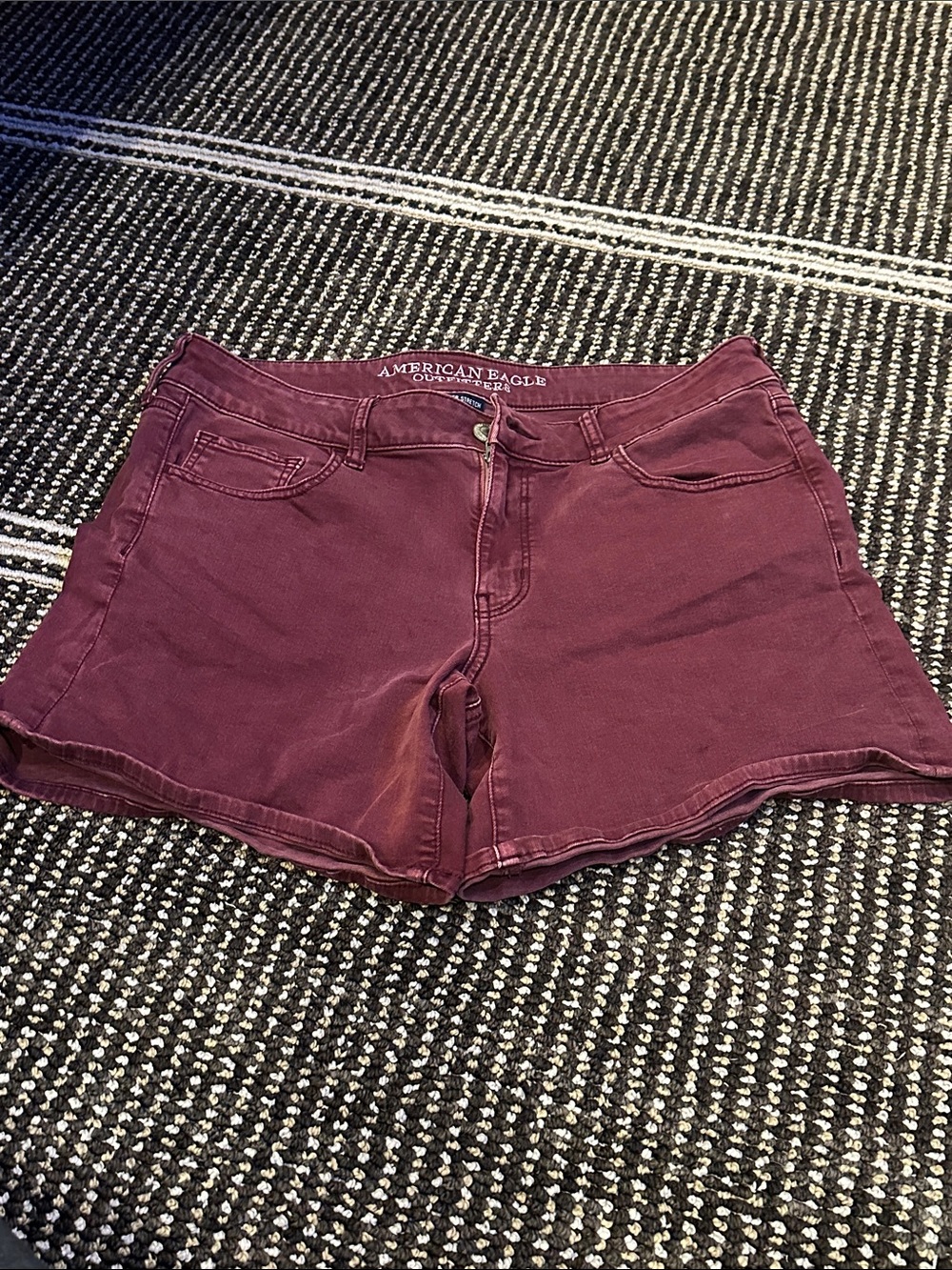 American Eagle Outfitters Burgundy Denim Shorts